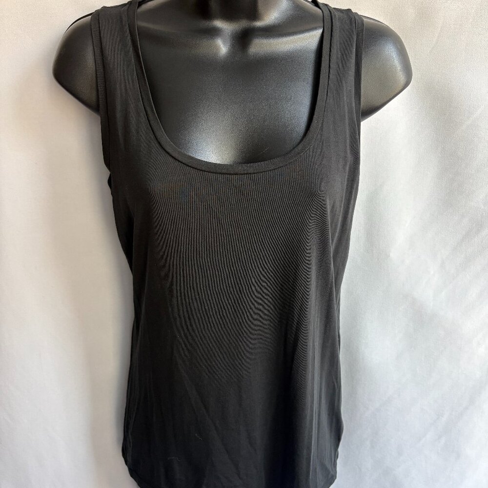 Everlane Basic Black Ribbed Tank Size S Pima Cotton Closet Staple Essential